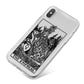 The Empress Monochrome Tarot Card iPhone X Bumper Case on Silver iPhone