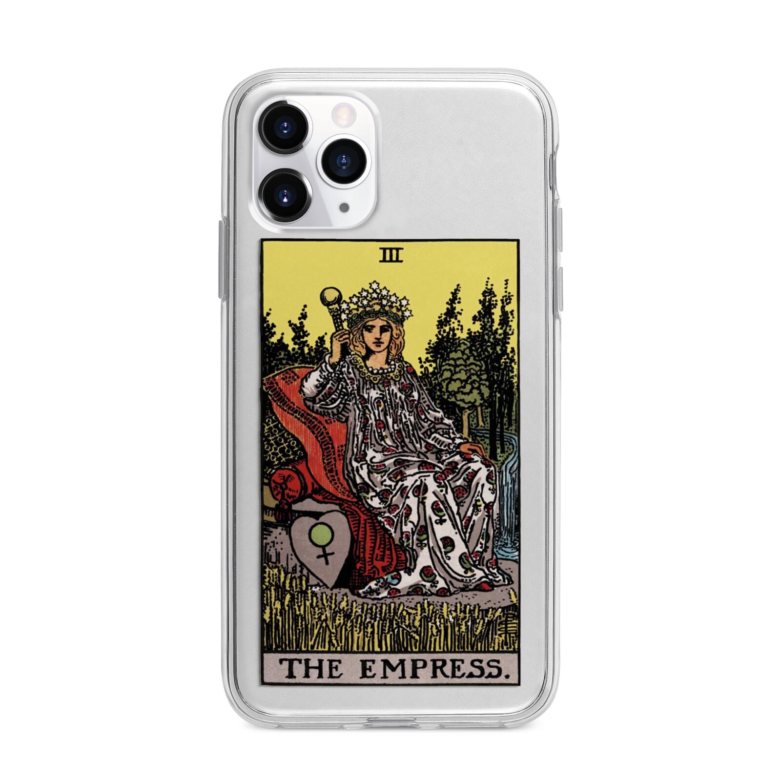 The Empress Tarot Card Apple iPhone 11 Pro Max in Silver with Bumper Case