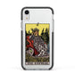 The Empress Tarot Card Apple iPhone XR Impact Case Black Edge on Silver Phone