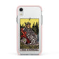 The Empress Tarot Card Apple iPhone XR Impact Case Pink Edge on Silver Phone