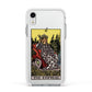The Empress Tarot Card Apple iPhone XR Impact Case White Edge on Silver Phone