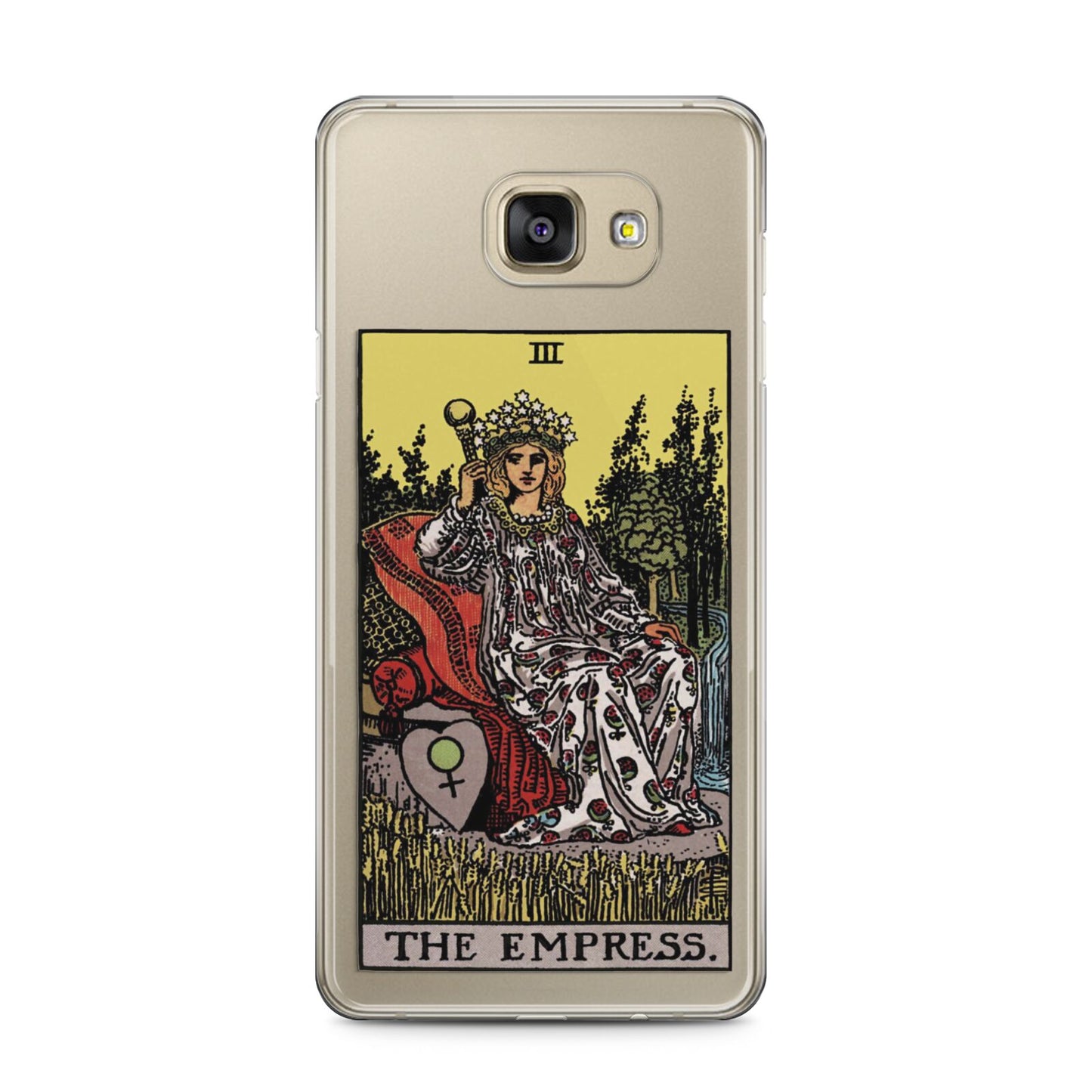 The Empress Tarot Card Samsung Galaxy A5 2016 Case on gold phone