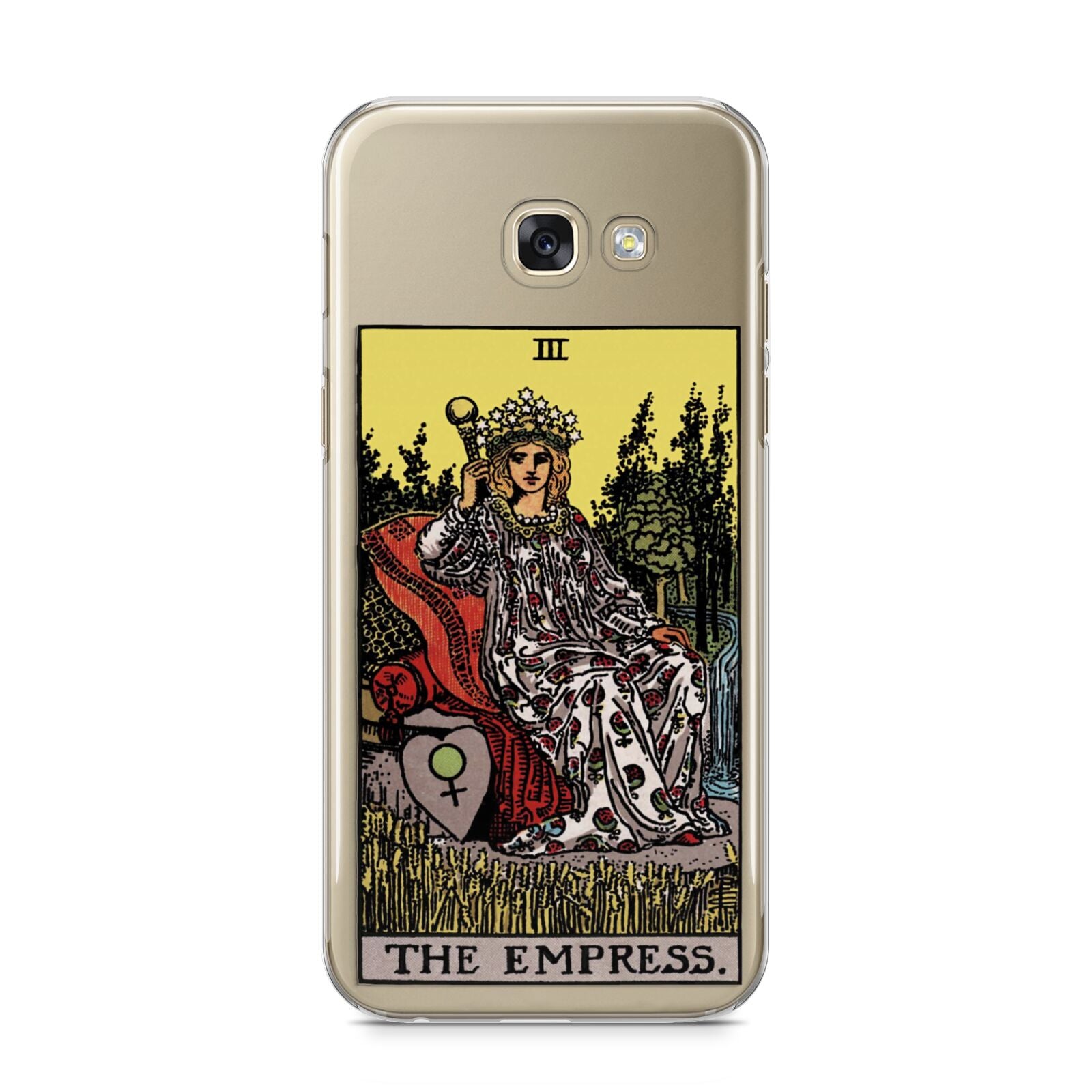 The Empress Tarot Card Samsung Galaxy A5 2017 Case on gold phone