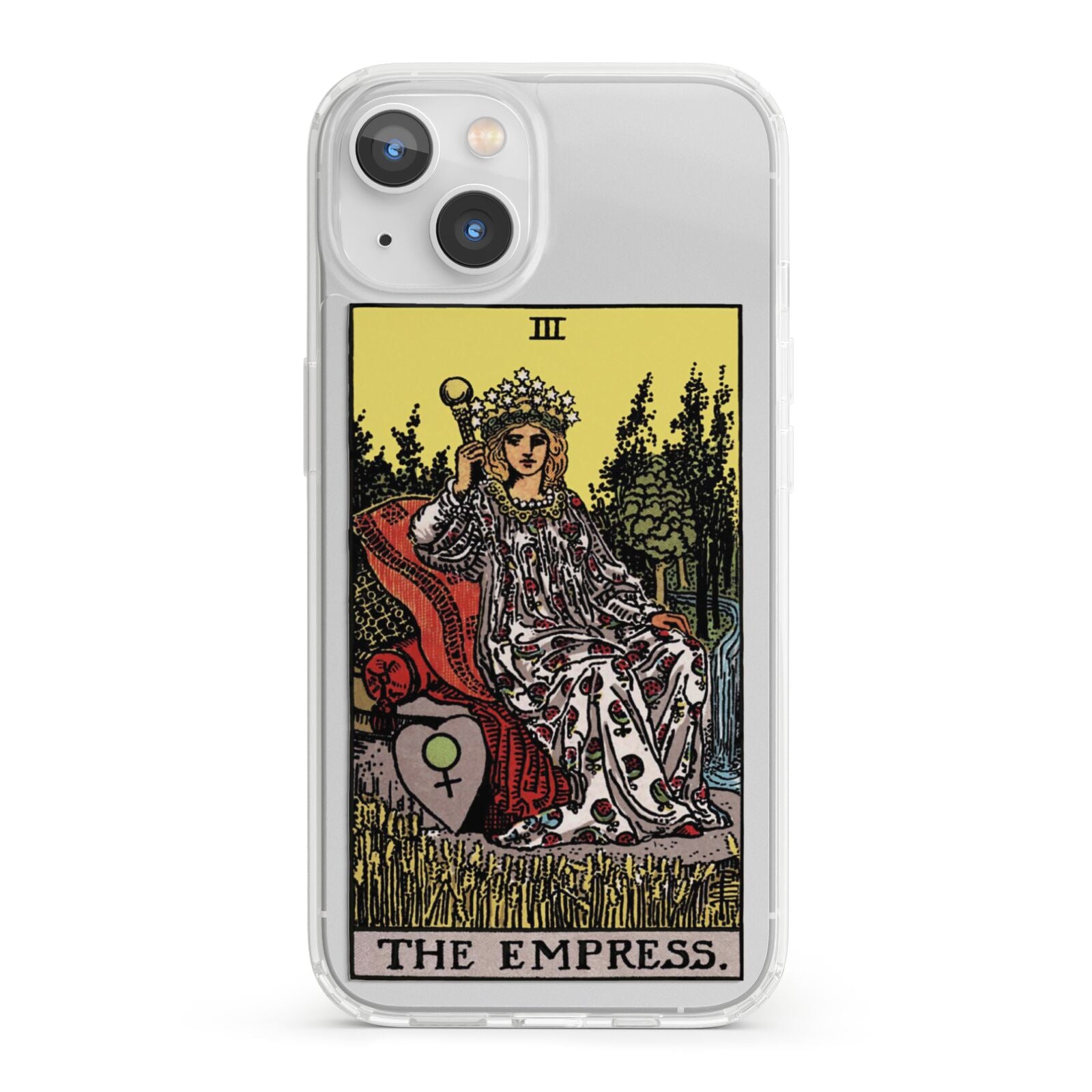 The Empress Tarot Card iPhone 13 Clear Bumper Case