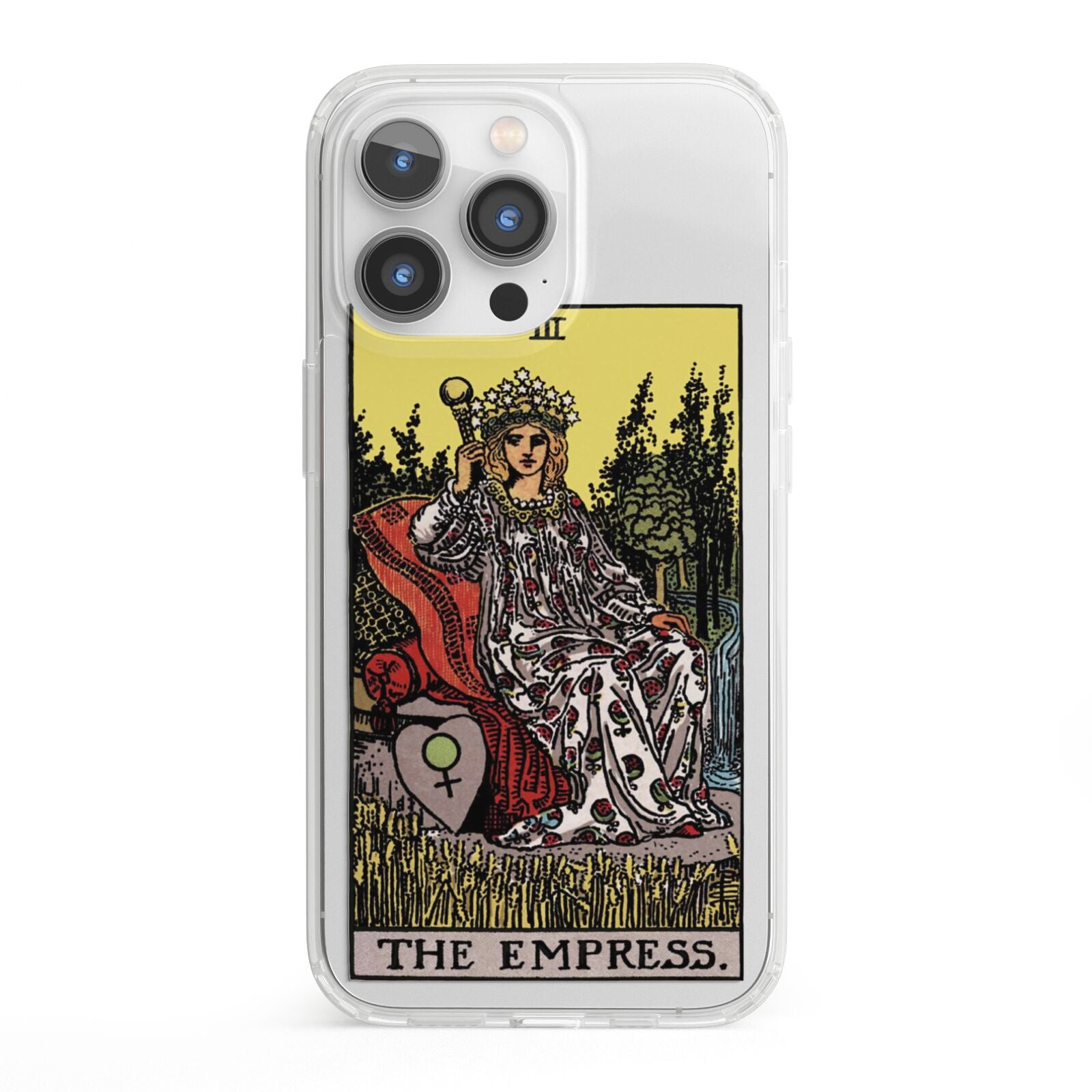 The Empress Tarot Card iPhone 13 Pro Clear Bumper Case