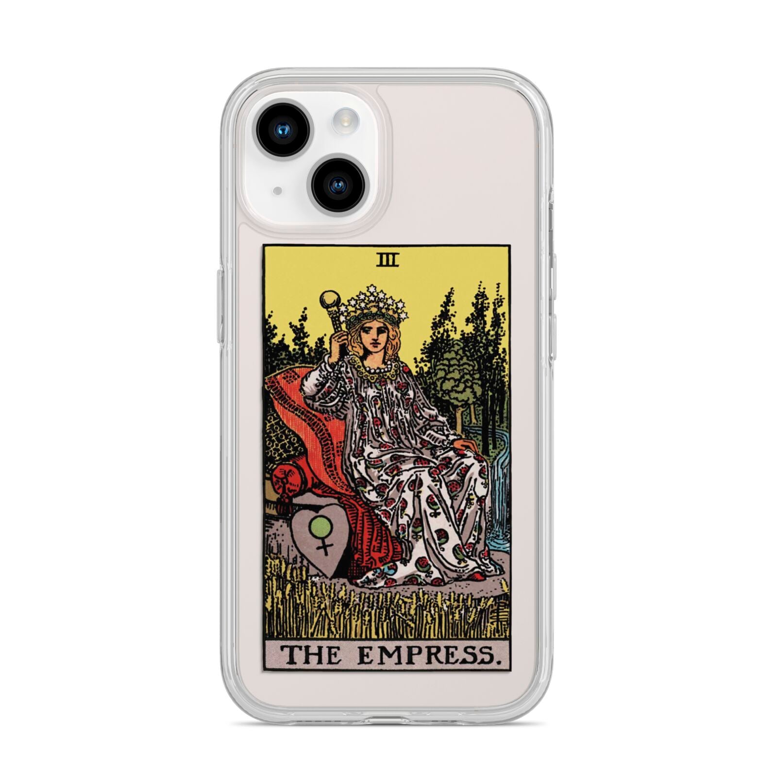 The Empress Tarot Card iPhone 14 Clear Tough Case Starlight