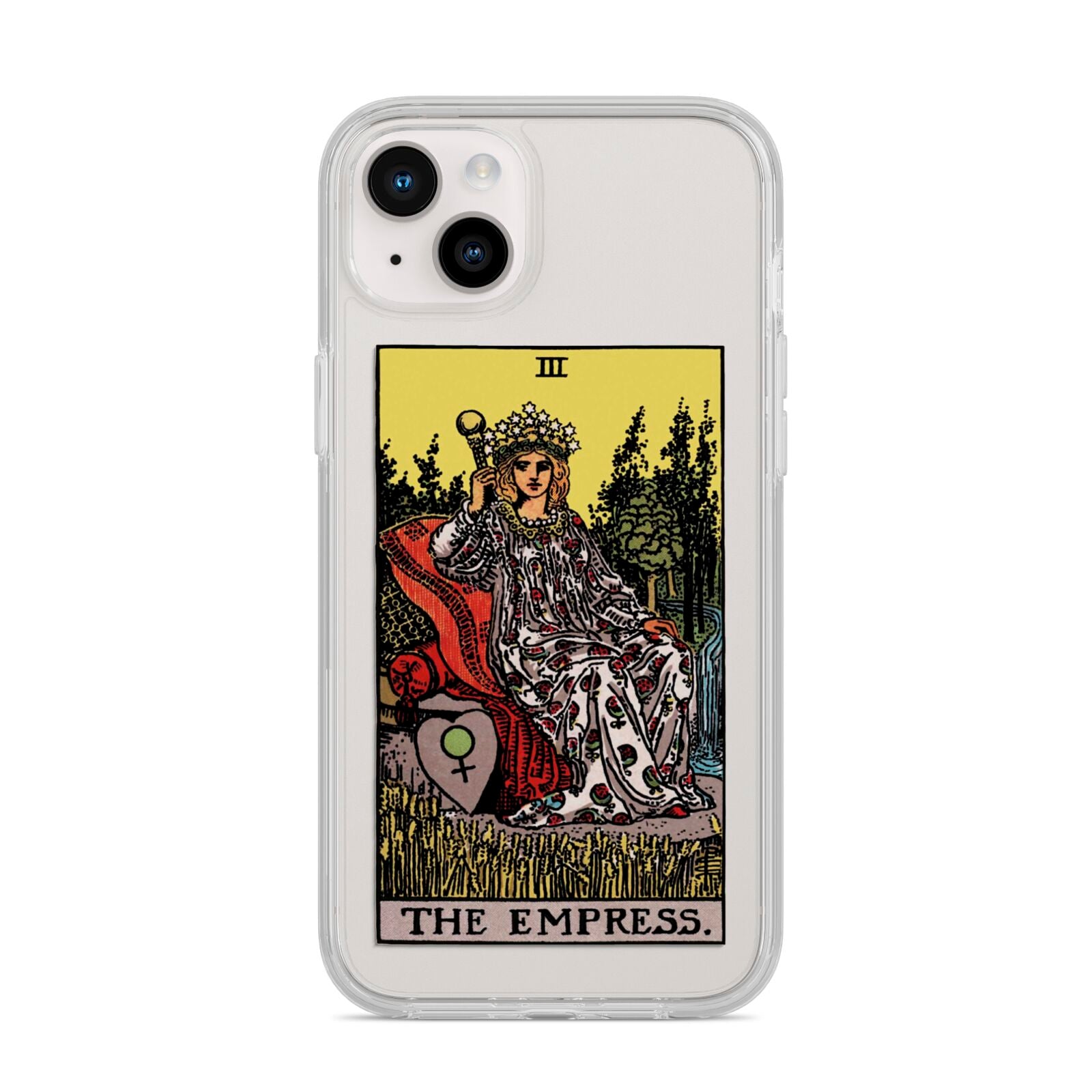 The Empress Tarot Card iPhone 14 Plus Clear Tough Case Starlight