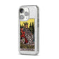 The Empress Tarot Card iPhone 14 Pro Glitter Tough Case Silver Angled Image