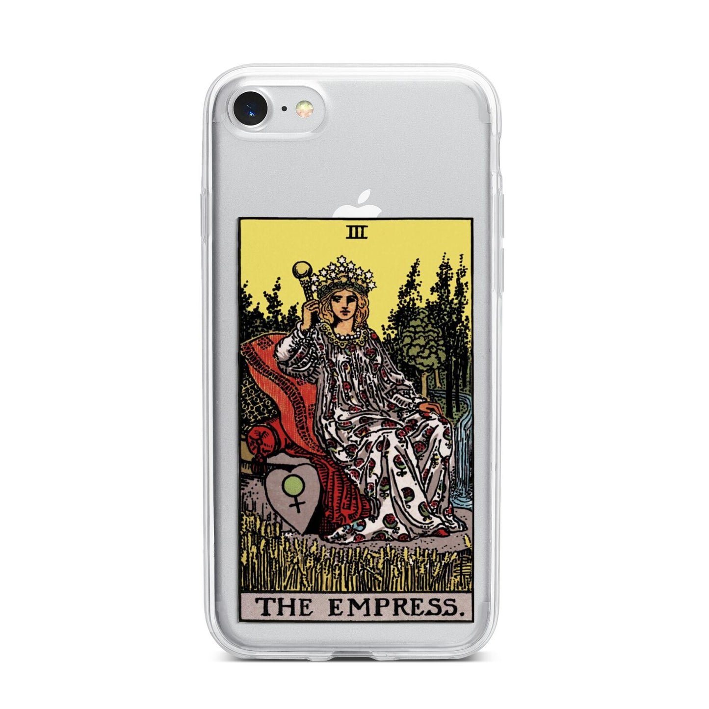 The Empress Tarot Card iPhone 7 Bumper Case on Silver iPhone