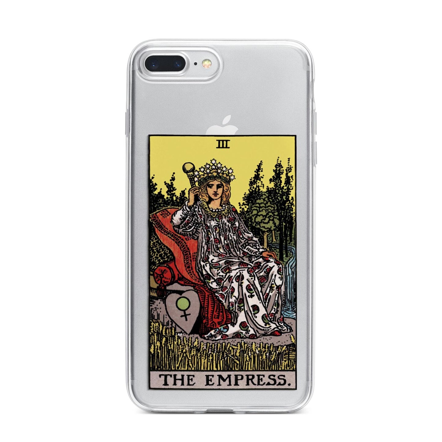 The Empress Tarot Card iPhone 7 Plus Bumper Case on Silver iPhone