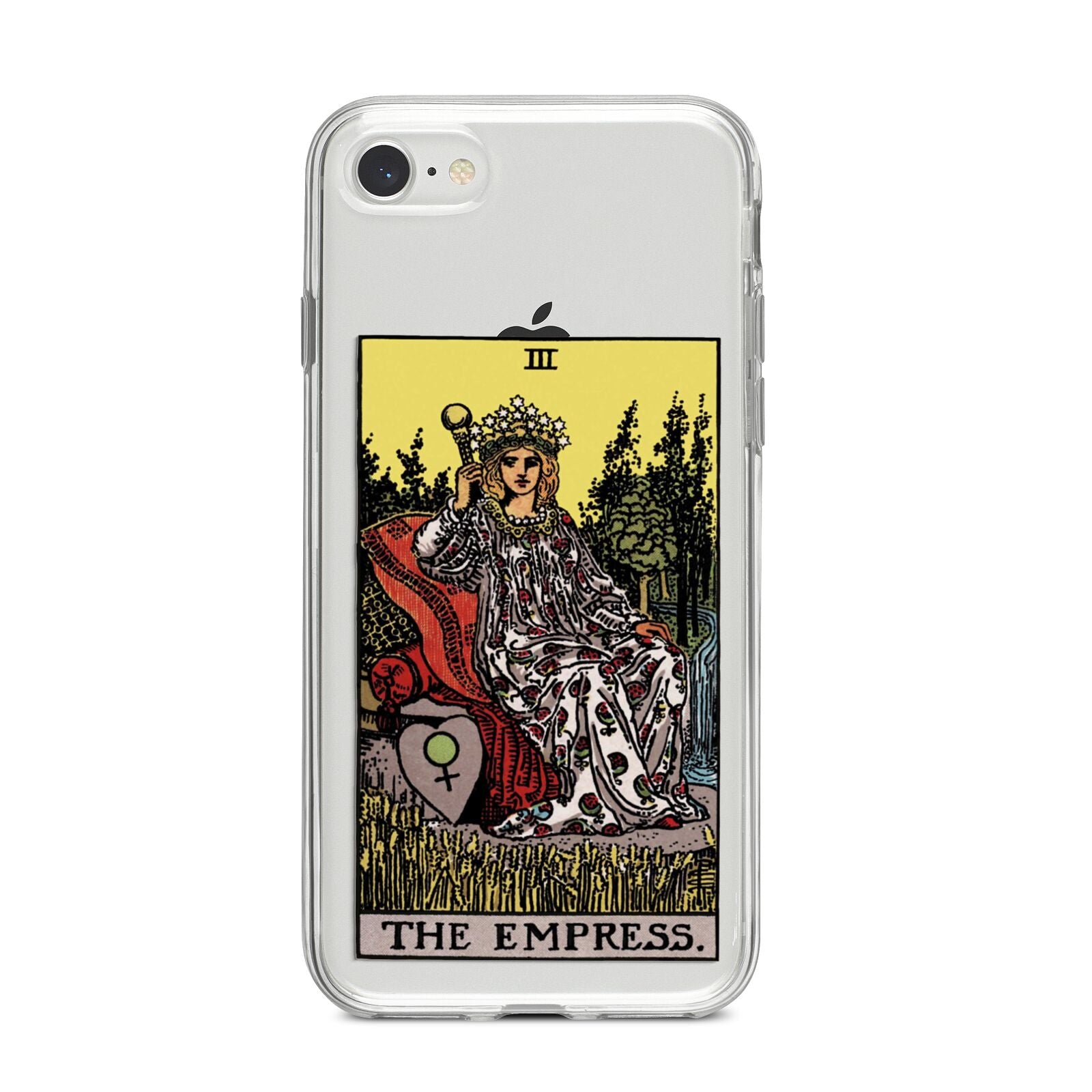 The Empress Tarot Card iPhone 8 Bumper Case on Silver iPhone
