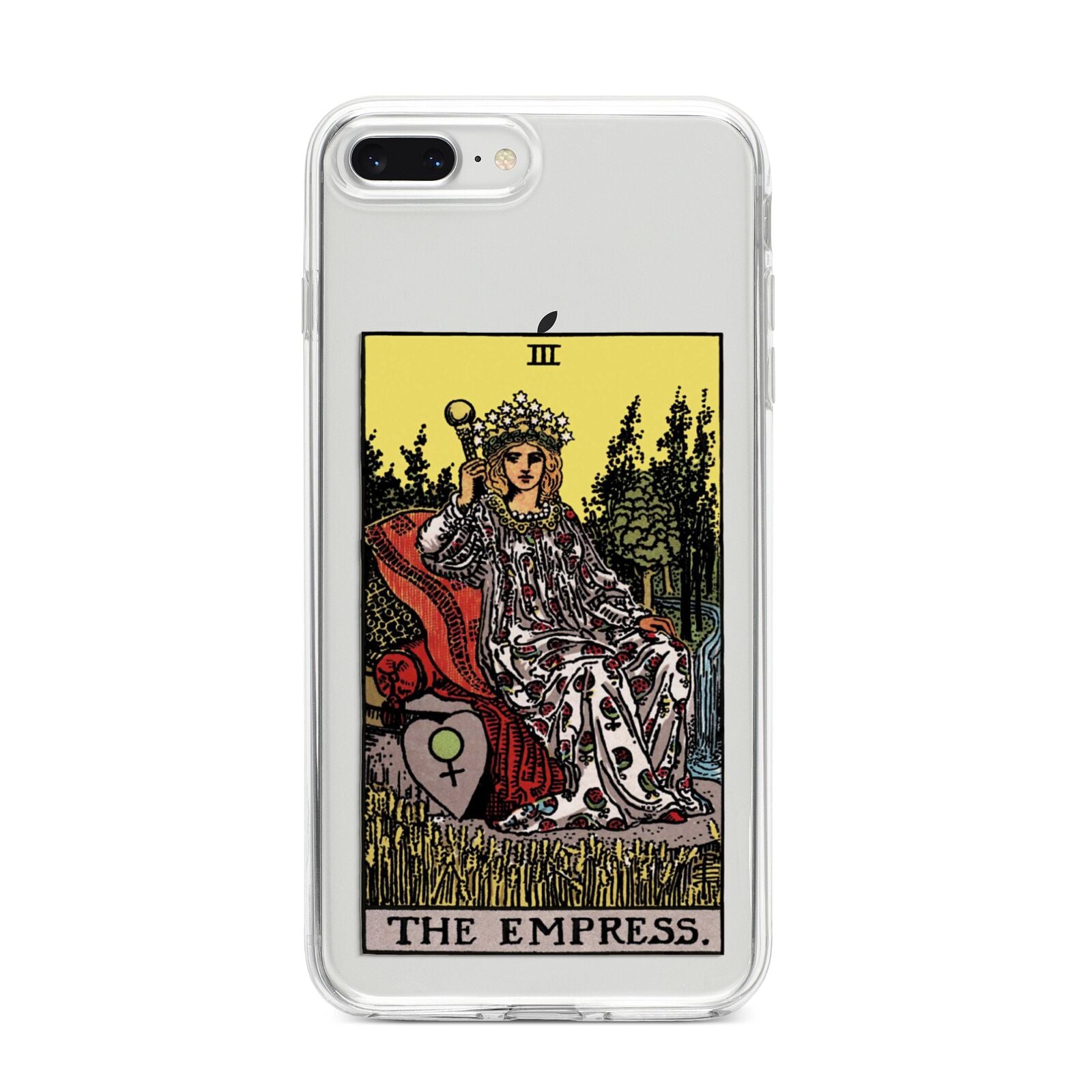 The Empress Tarot Card iPhone 8 Plus Bumper Case on Silver iPhone