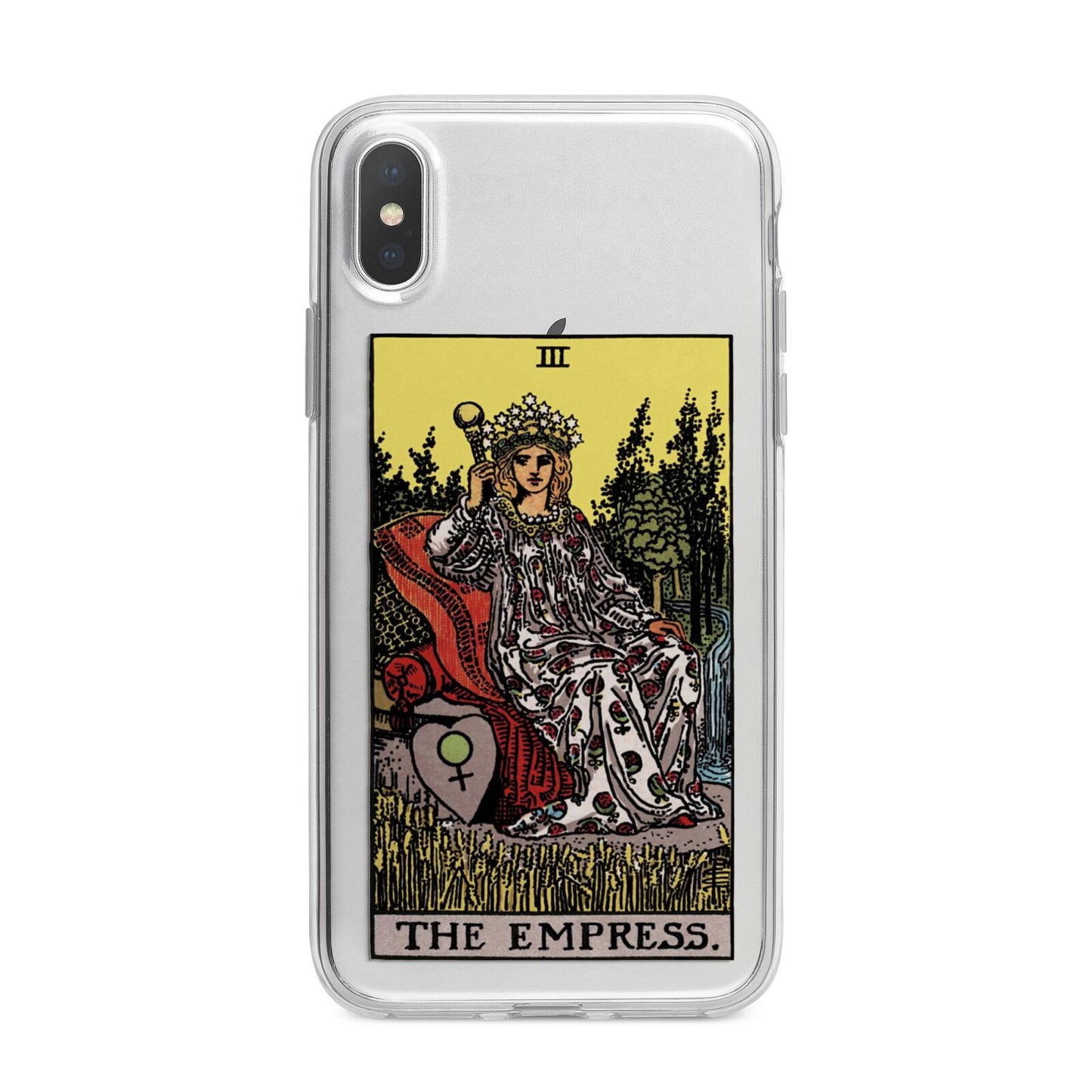 The Empress Tarot Card iPhone X Bumper Case on Silver iPhone Alternative Image 1