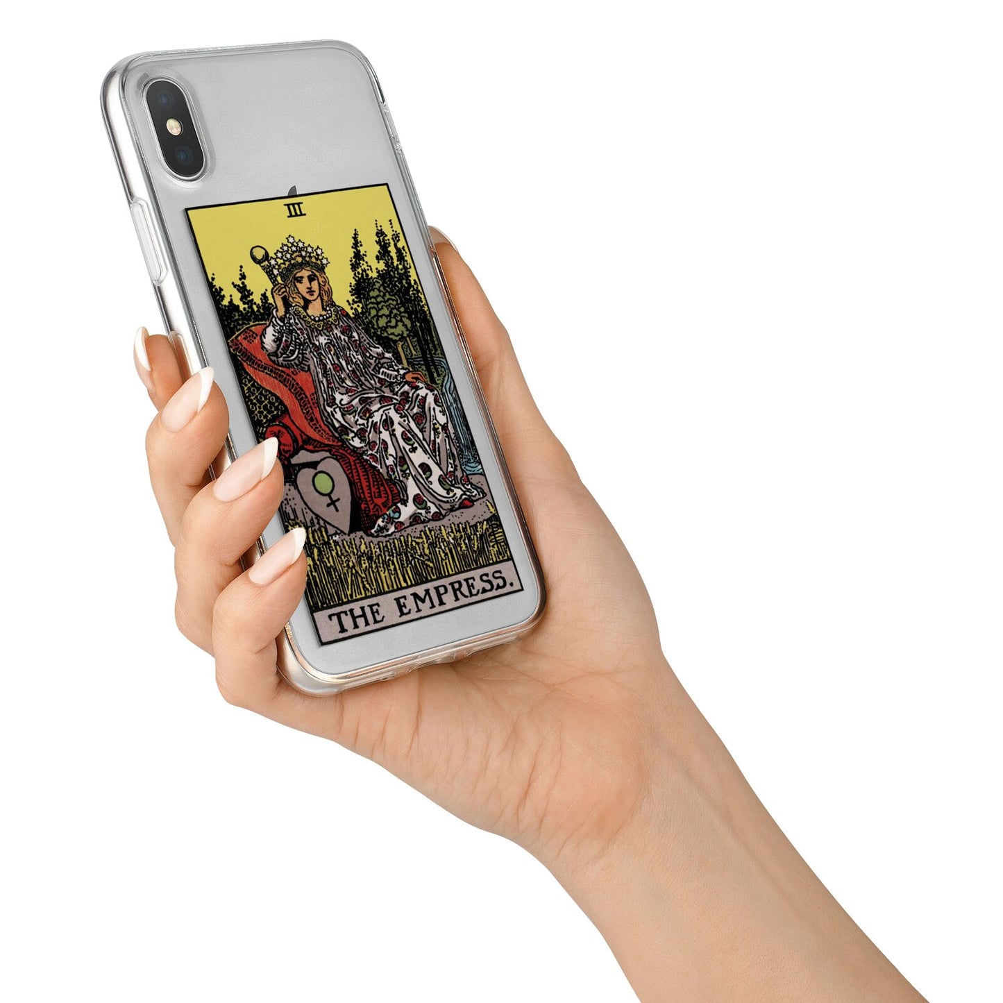 The Empress Tarot Card iPhone X Bumper Case on Silver iPhone Alternative Image 2