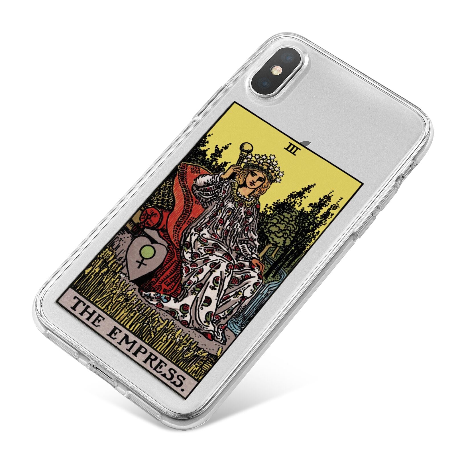 The Empress Tarot Card iPhone X Bumper Case on Silver iPhone