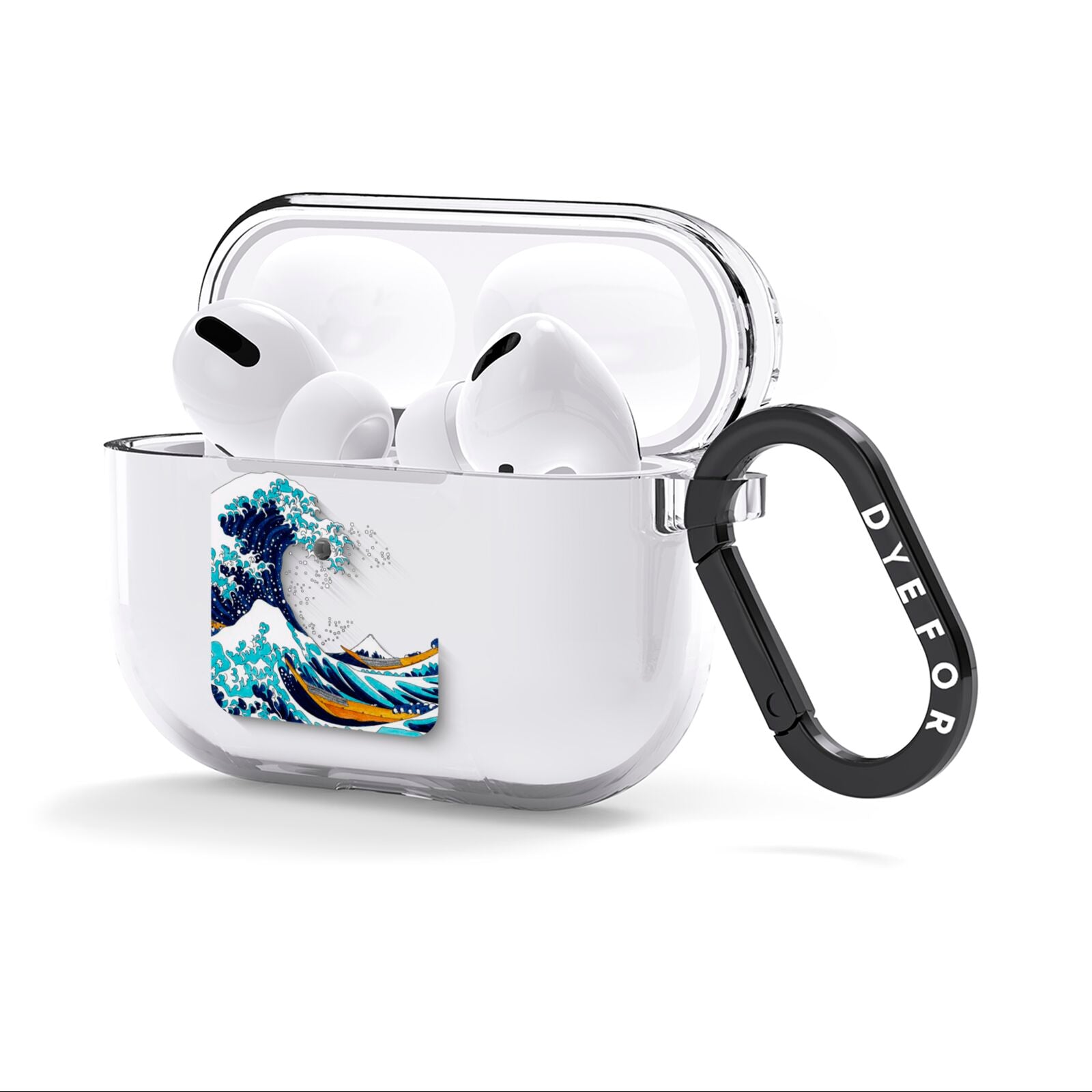 The Great Wave By Katsushika Hokusai AirPods Clear Case 3rd Gen Side Image
