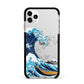 The Great Wave By Katsushika Hokusai Apple iPhone 11 Pro Max in Silver with Black Impact Case