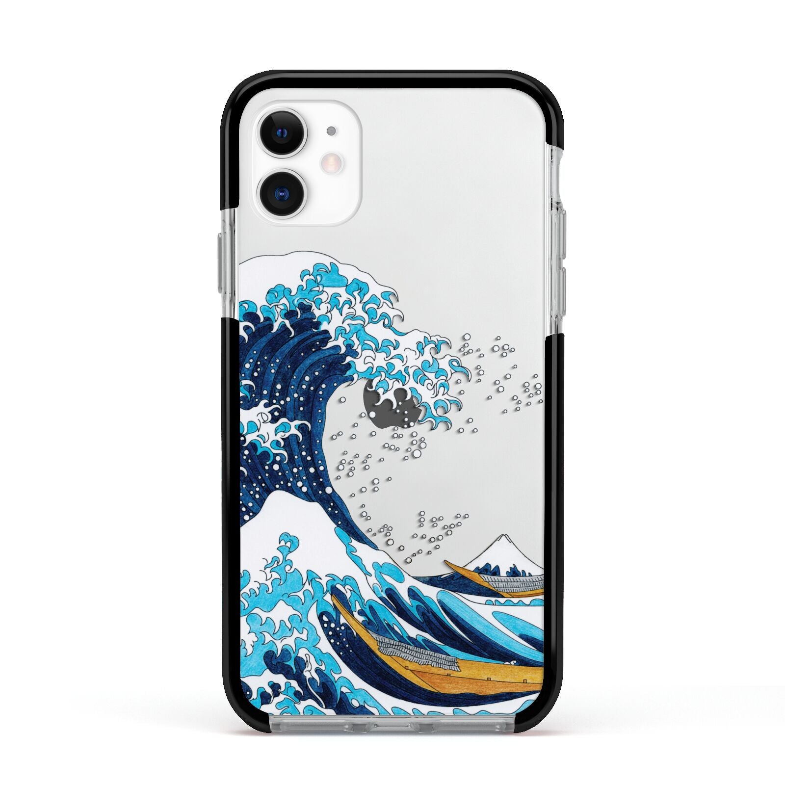 The Great Wave By Katsushika Hokusai Apple iPhone 11 in White with Black Impact Case