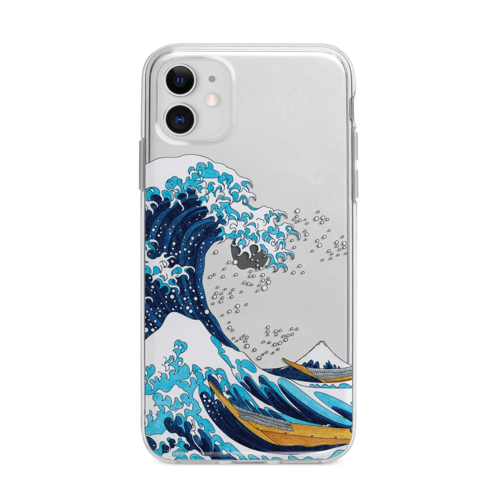 The Great Wave By Katsushika Hokusai Apple iPhone 11 in White with Bumper Case