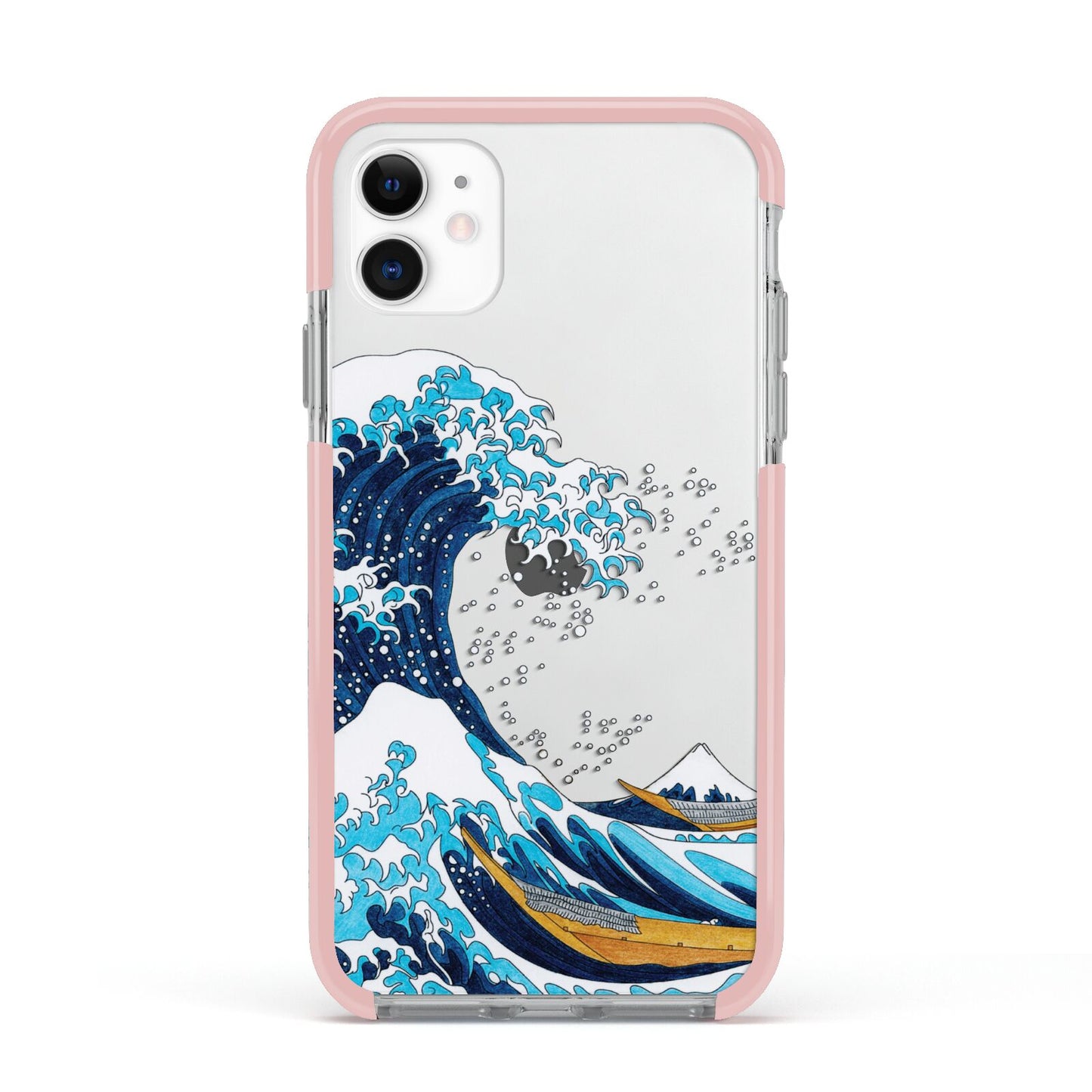 The Great Wave By Katsushika Hokusai Apple iPhone 11 in White with Pink Impact Case
