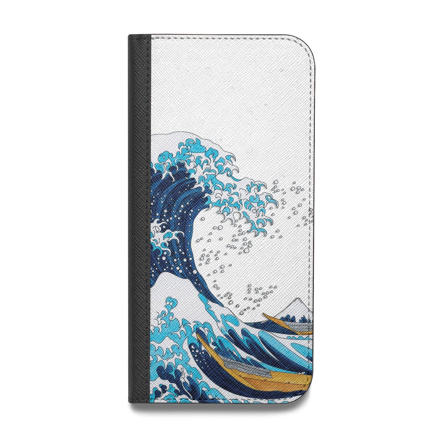 The Great Wave By Katsushika Hokusai Vegan Leather Flip Samsung Case