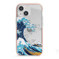 The Great Wave By Katsushika Hokusai iPhone 13 Mini TPU Impact Case with Pink Edges