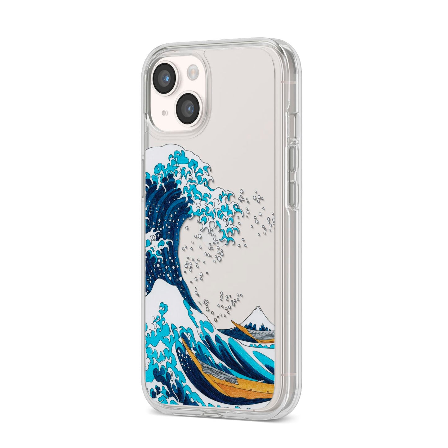 The Great Wave By Katsushika Hokusai iPhone 14 Clear Tough Case Starlight Angled Image
