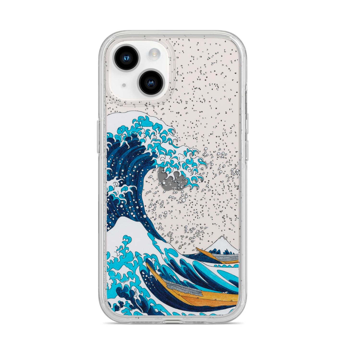 The Great Wave By Katsushika Hokusai iPhone 14 Glitter Tough Case Starlight