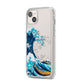 The Great Wave By Katsushika Hokusai iPhone 14 Plus Clear Tough Case Starlight Angled Image
