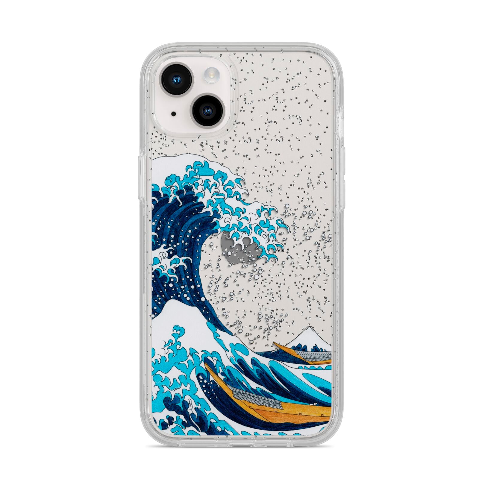 The Great Wave By Katsushika Hokusai iPhone 14 Plus Glitter Tough Case Starlight