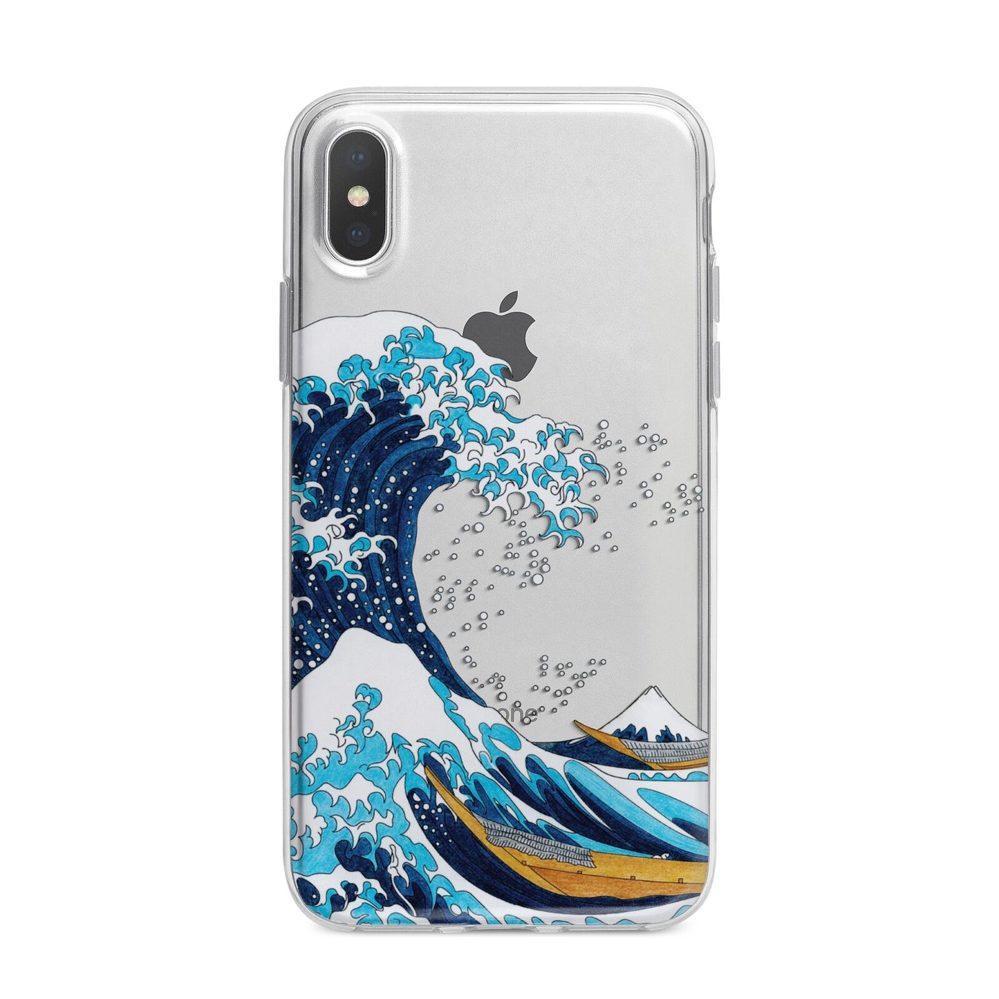 The Great Wave By Katsushika Hokusai iPhone X Bumper Case on Silver iPhone Alternative Image 1