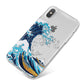 The Great Wave By Katsushika Hokusai iPhone X Bumper Case on Silver iPhone