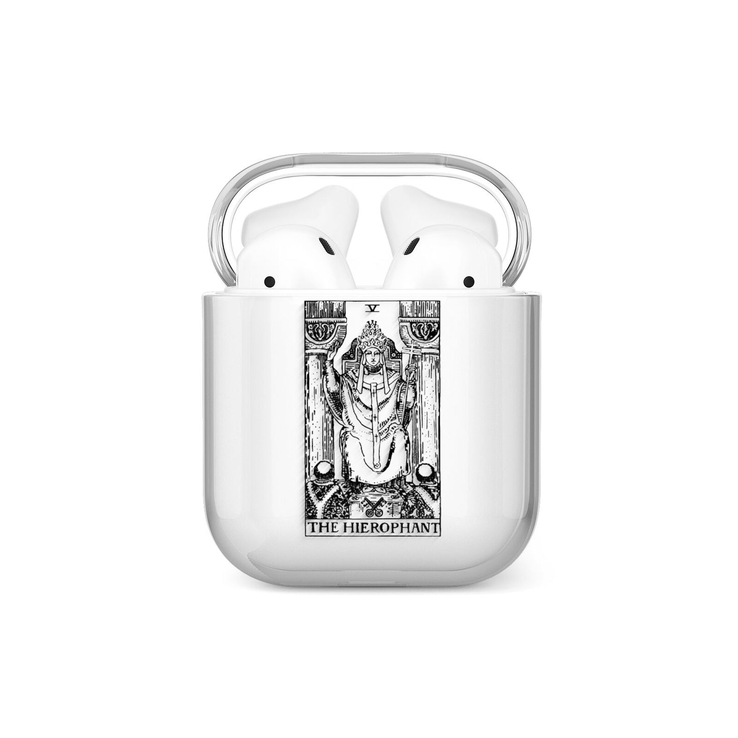 The Hierophant Monochrome Tarot Card AirPods Case