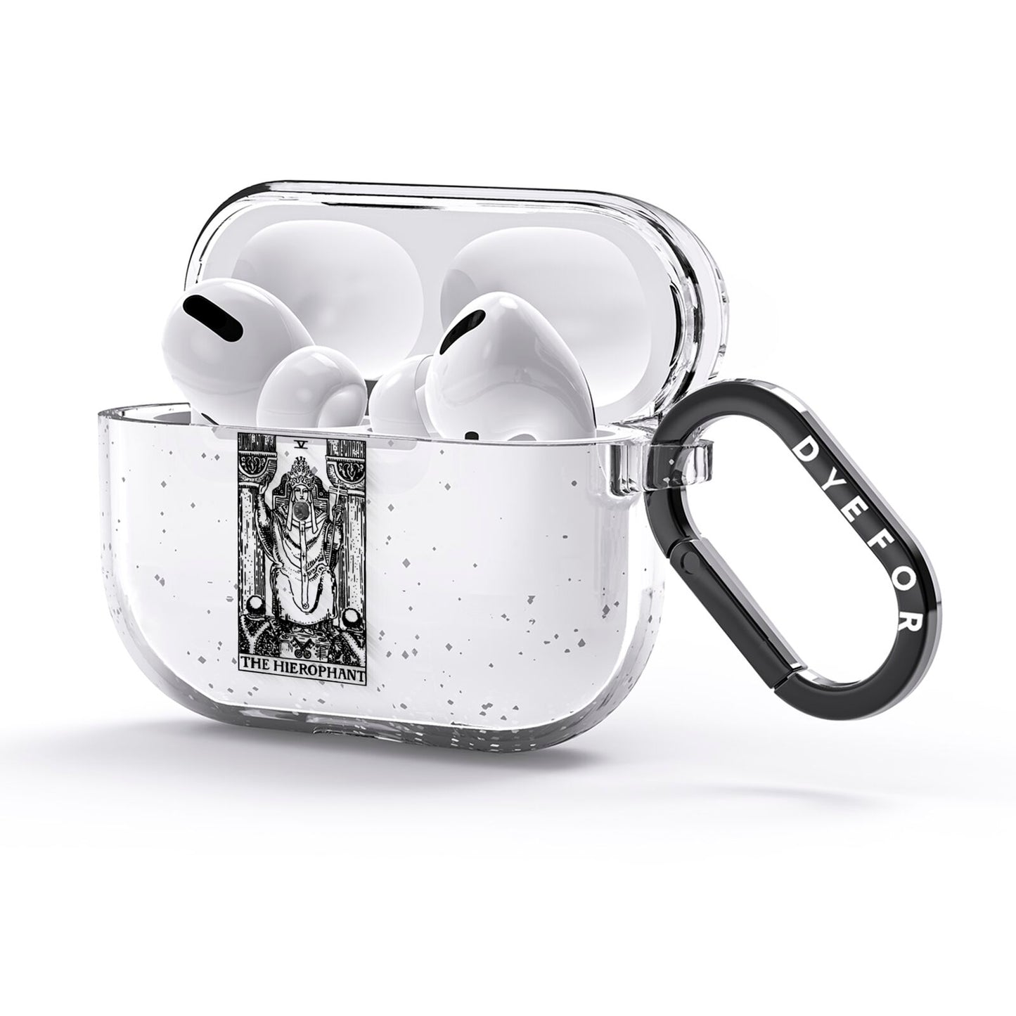 The Hierophant Monochrome Tarot Card AirPods Glitter Case 3rd Gen Side Image