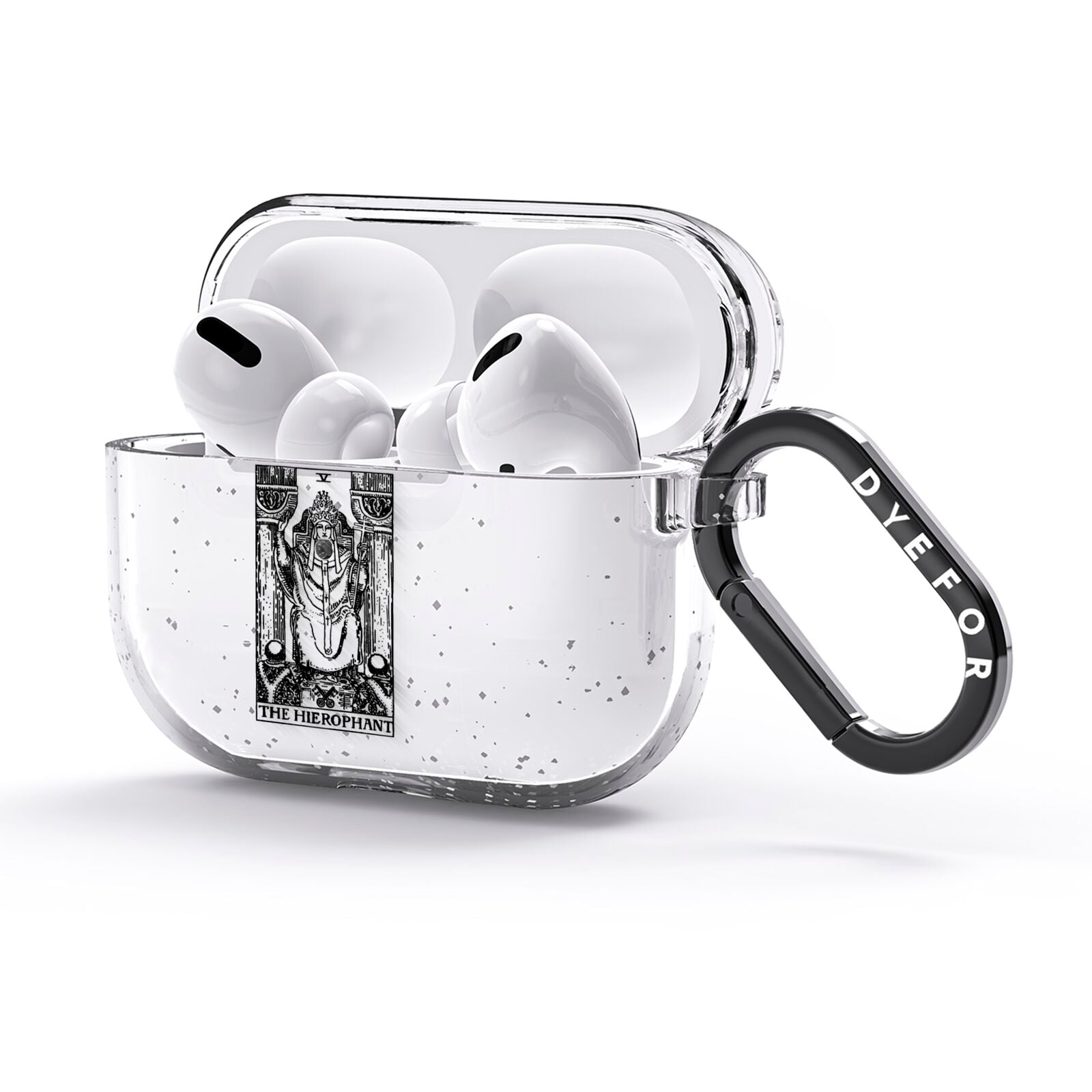 The Hierophant Monochrome Tarot Card AirPods Glitter Case 3rd Gen Side Image