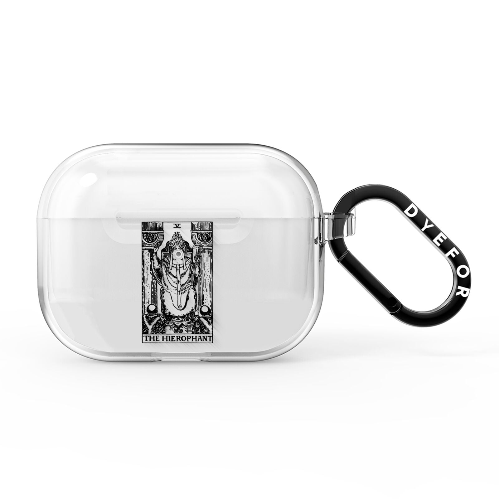 The Hierophant Monochrome Tarot Card AirPods Pro Clear Case