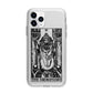 The Hierophant Monochrome Tarot Card Apple iPhone 11 Pro in Silver with Bumper Case