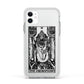 The Hierophant Monochrome Tarot Card Apple iPhone 11 in White with White Impact Case