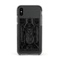 The Hierophant Monochrome Tarot Card Apple iPhone Xs Impact Case Black Edge on Black Phone
