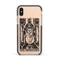 The Hierophant Monochrome Tarot Card Apple iPhone Xs Impact Case Black Edge on Gold Phone