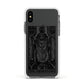 The Hierophant Monochrome Tarot Card Apple iPhone Xs Impact Case White Edge on Black Phone