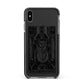 The Hierophant Monochrome Tarot Card Apple iPhone Xs Max Impact Case Black Edge on Black Phone