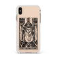 The Hierophant Monochrome Tarot Card Apple iPhone Xs Max Impact Case White Edge on Gold Phone