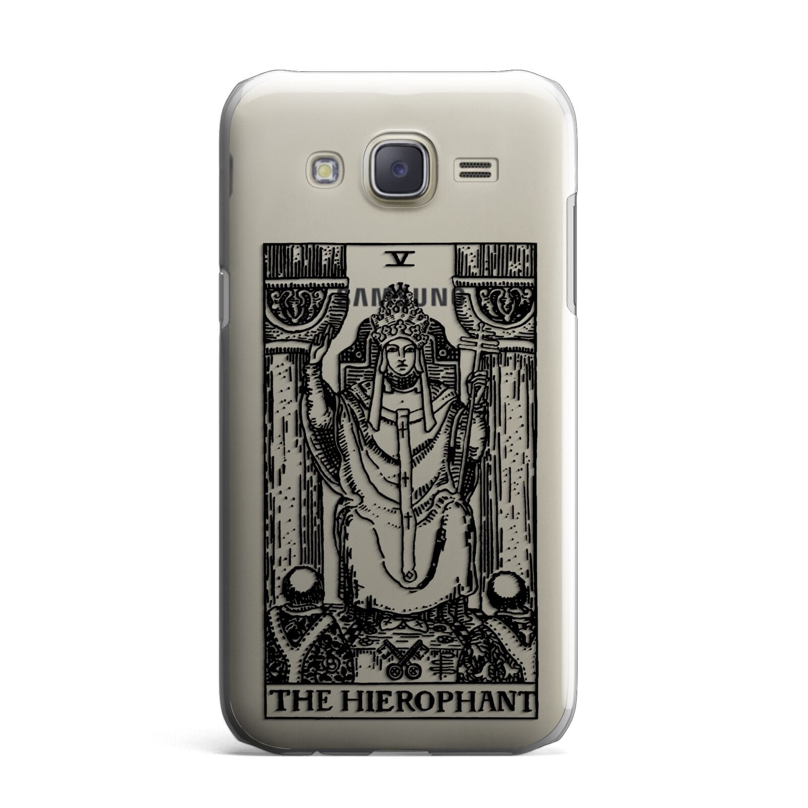 The Hierophant Monochrome Tarot Card Samsung Galaxy J7 Case