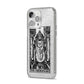 The Hierophant Monochrome Tarot Card iPhone 14 Pro Max Glitter Tough Case Silver Angled Image