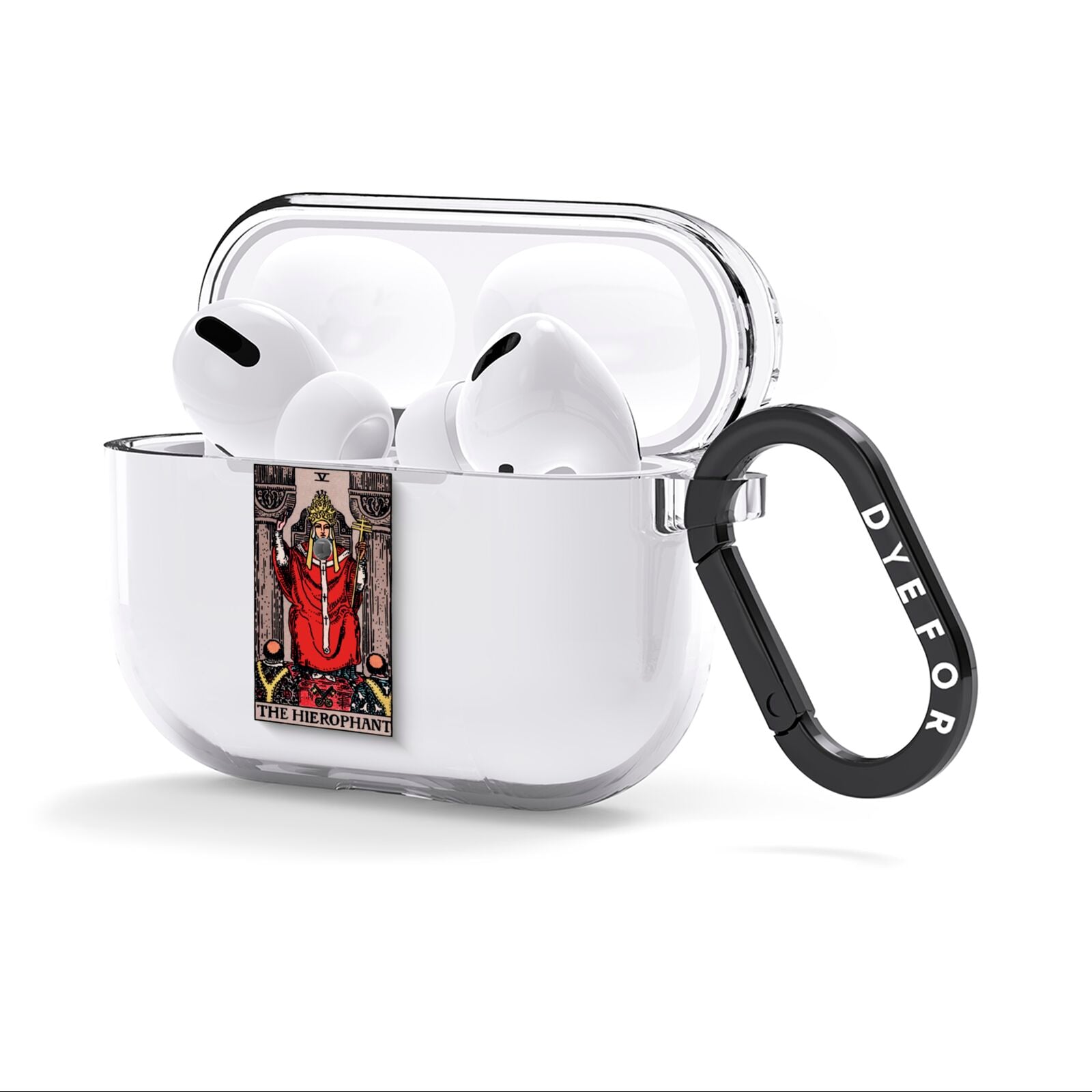 The Hierophant Tarot Card AirPods Clear Case 3rd Gen Side Image