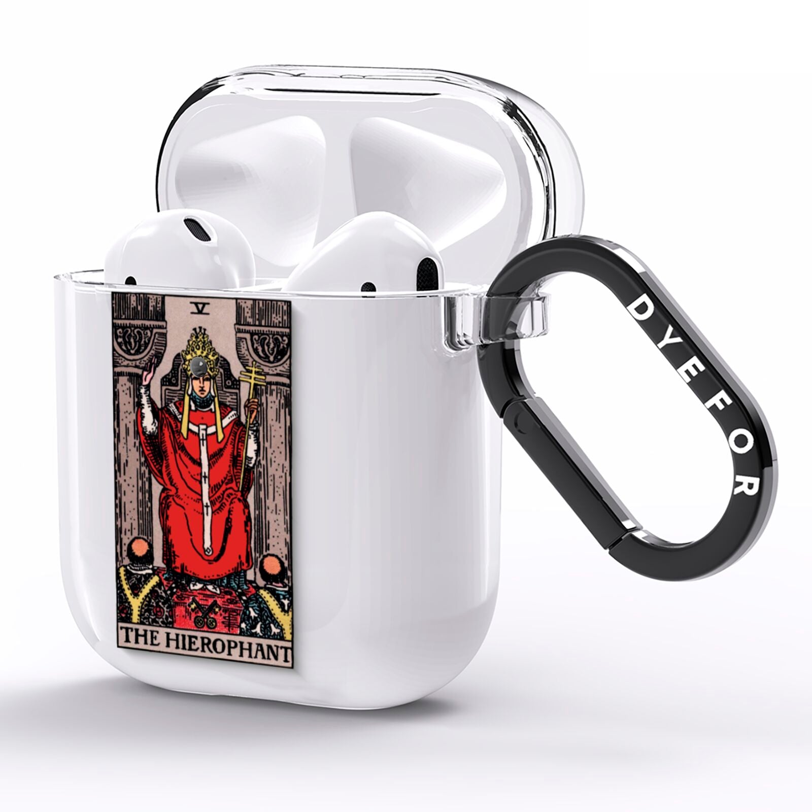 The Hierophant Tarot Card AirPods Clear Case Side Image
