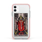 The Hierophant Tarot Card Apple iPhone 11 in White with Pink Impact Case