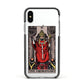 The Hierophant Tarot Card Apple iPhone Xs Impact Case Black Edge on Silver Phone