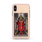 The Hierophant Tarot Card Apple iPhone Xs Impact Case Pink Edge on Gold Phone